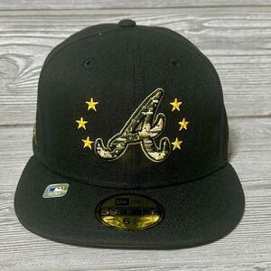 New Era Atlanta Braves 2024 Armed Forces Day 59FIFTY Fitted Hat‎ Cap 6 7/8 NWT
